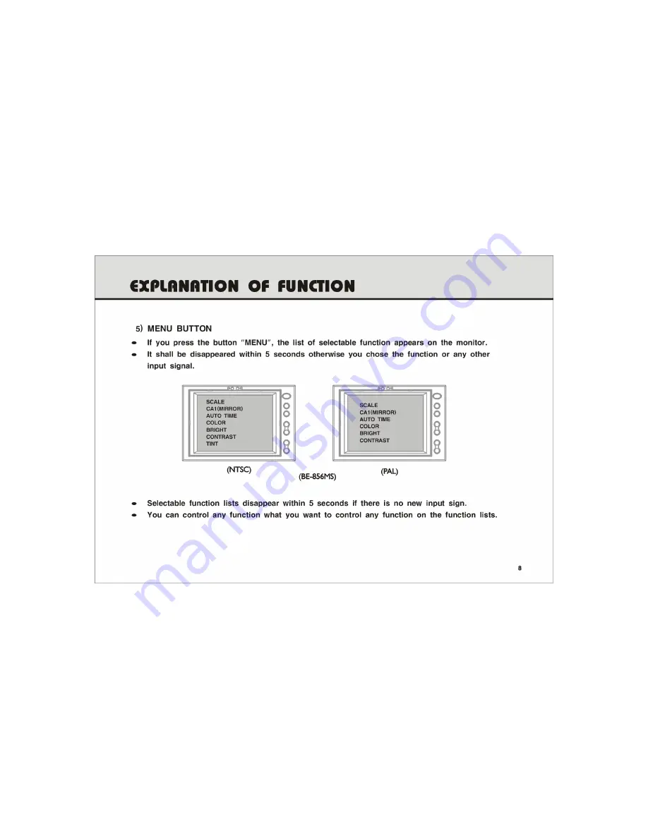 Brigade BE-856S User Manual Download Page 9