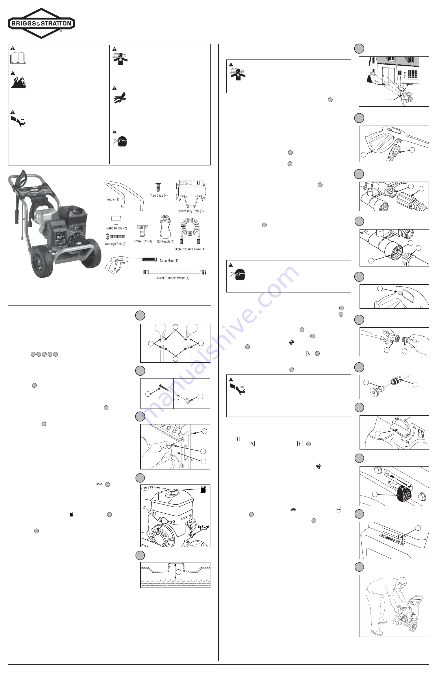 Briggs & Stratton 20504 Quick Setup Manual Download Page 1