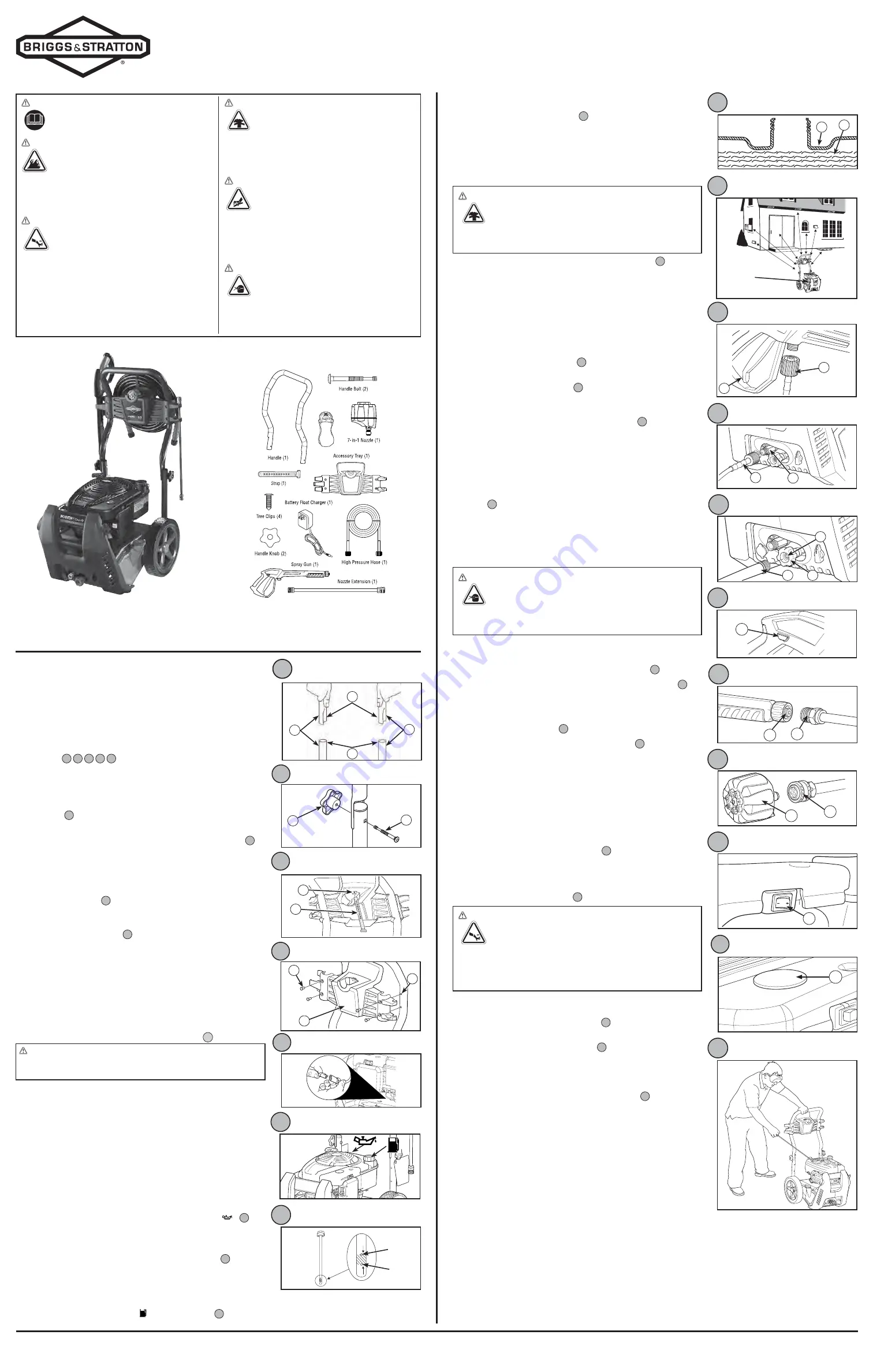 Briggs & Stratton 20570 Quick Setup Manual Download Page 1