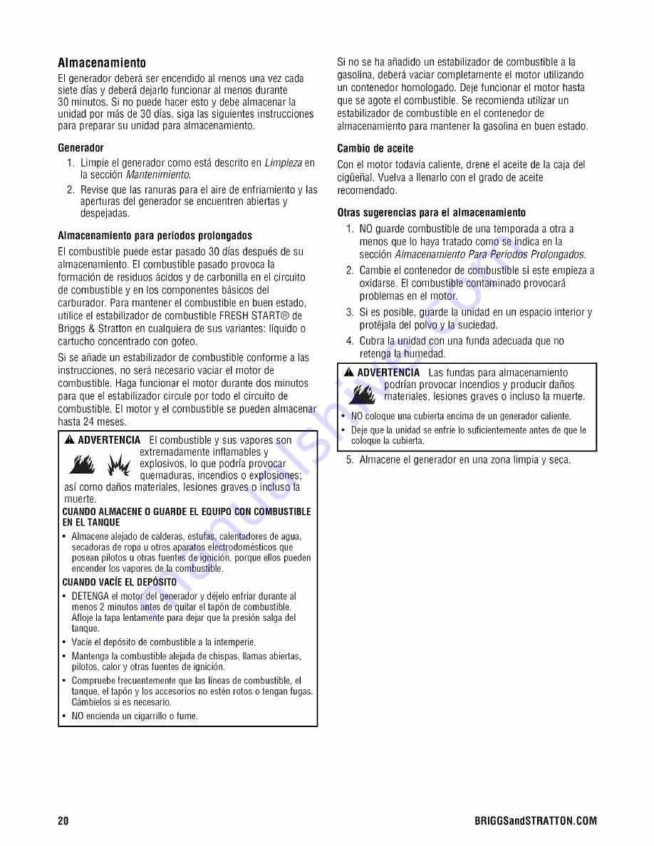 Briggs & Stratton 30470 Operator'S Manual Download Page 48