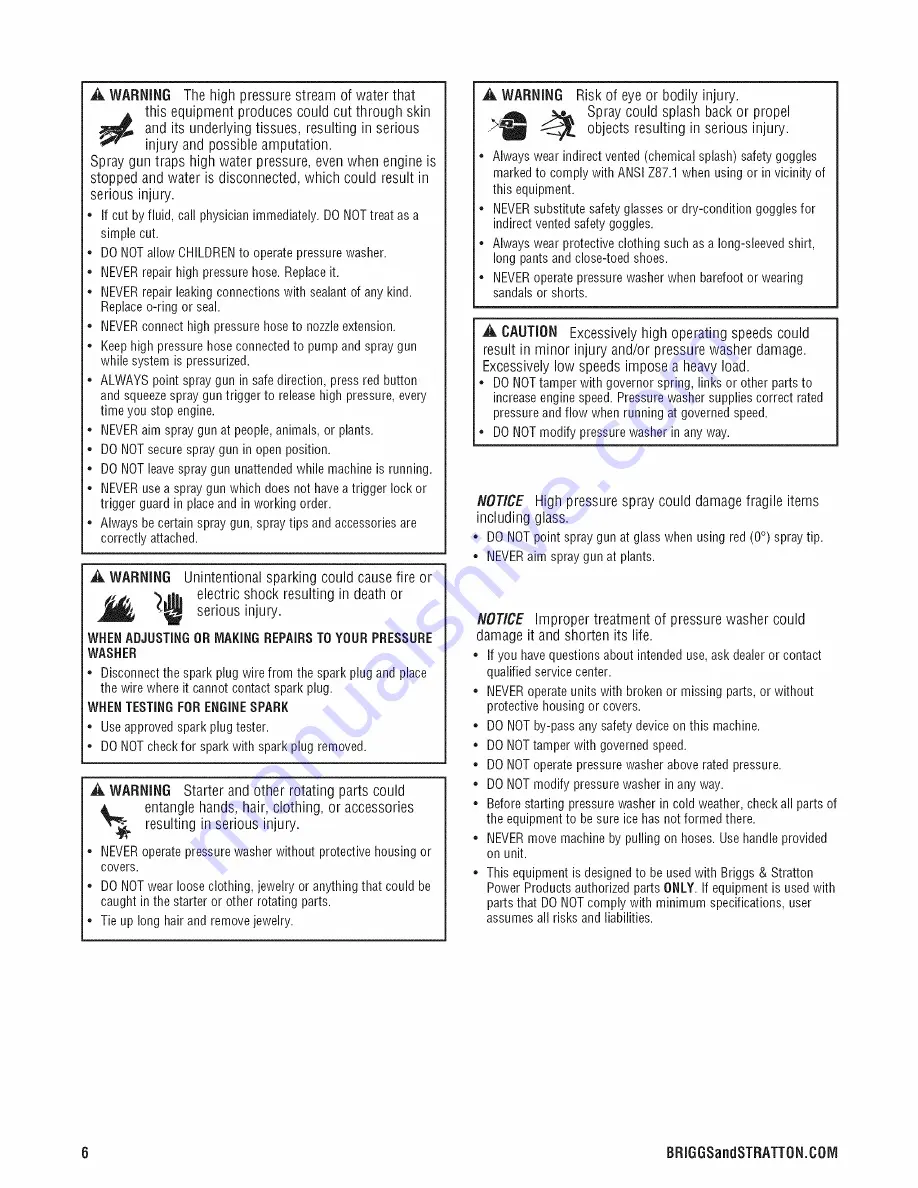 Briggs & Stratton 317455GS Operator'S Manual Download Page 6