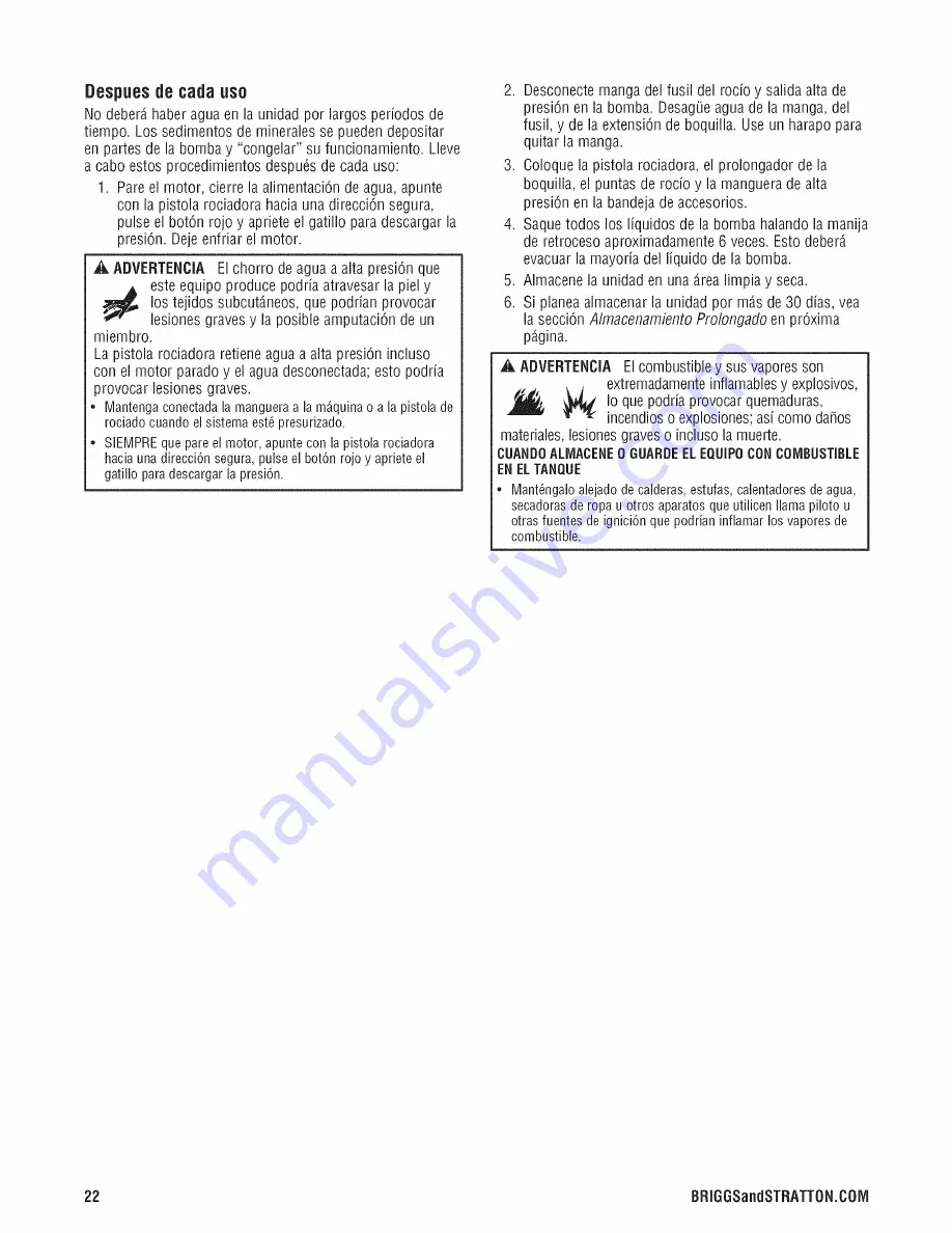 Briggs & Stratton 317455GS Operator'S Manual Download Page 50