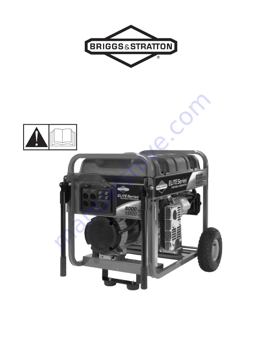 Briggs & Stratton 8000 Watt Portable Generator Operator'S Manual Download Page 29