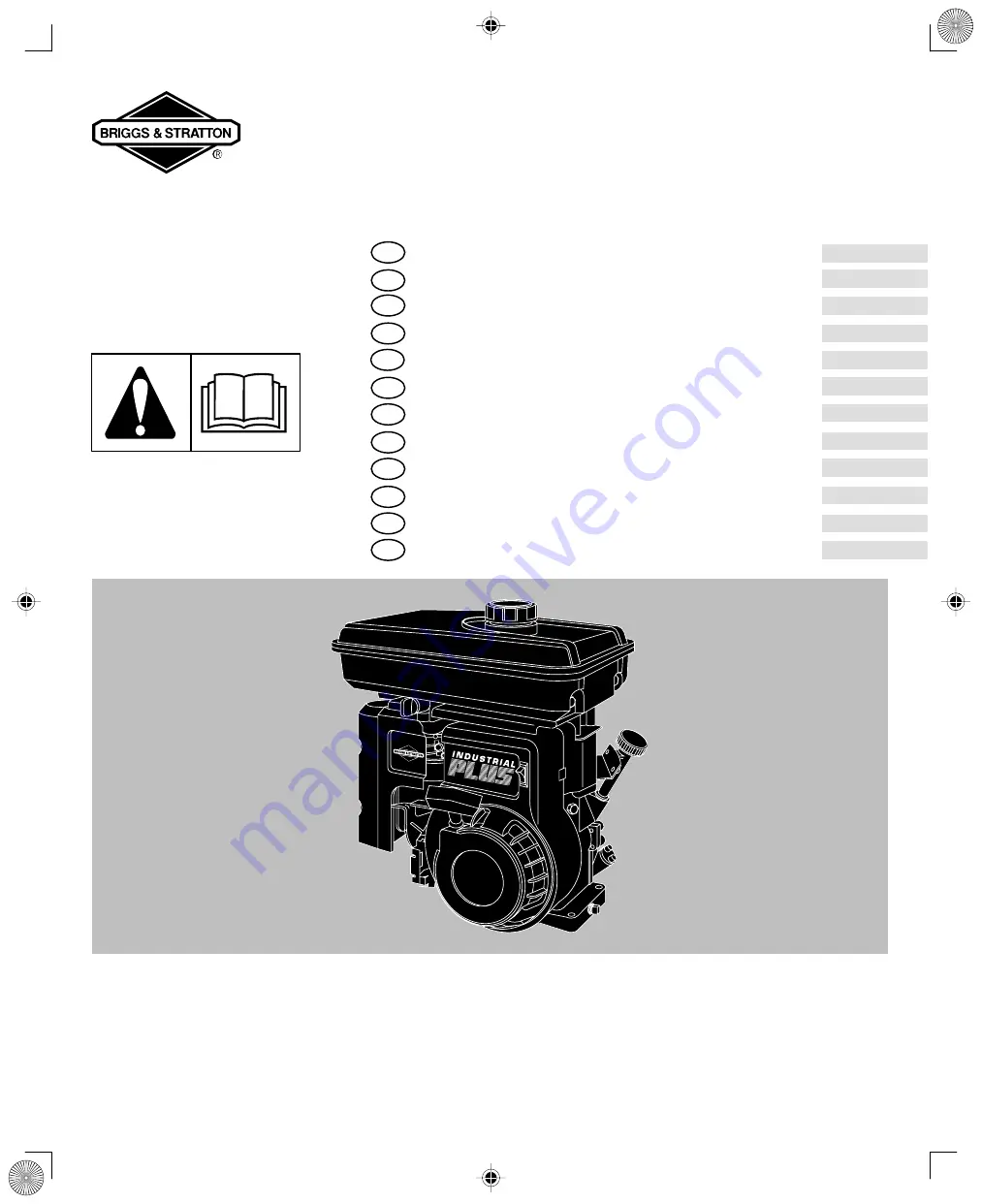 Briggs & Stratton 91400 Operating & Maintenance Instructions Download Page 1