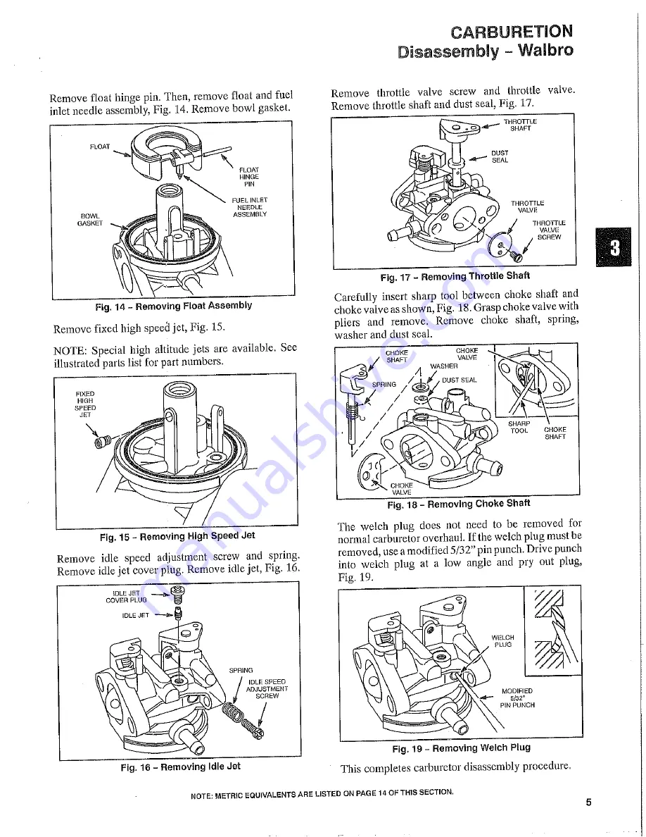 Briggs & Stratton 95700 Series Service And Repair Manual Download Page 20