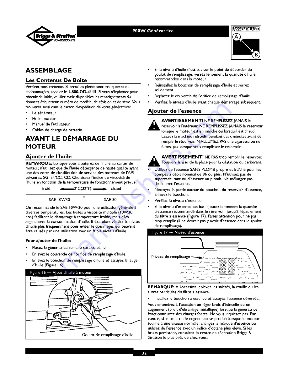 Briggs & Stratton Elite series 01532-2 Owner'S Manual Download Page 32