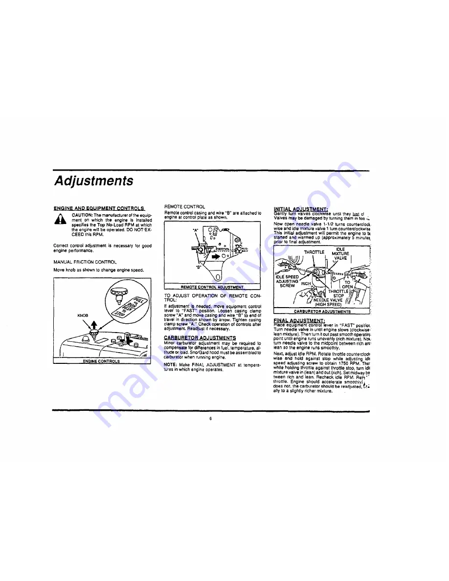 Briggs & Stratton Sno/Gard 170400 Series Скачать руководство пользователя страница 6