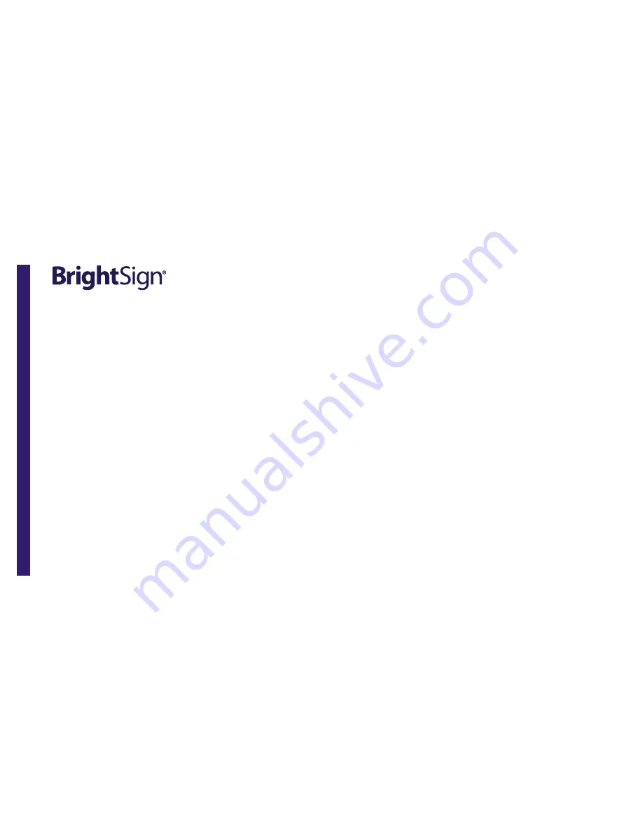 BrightSign XD1230 Technical Notes Download Page 1