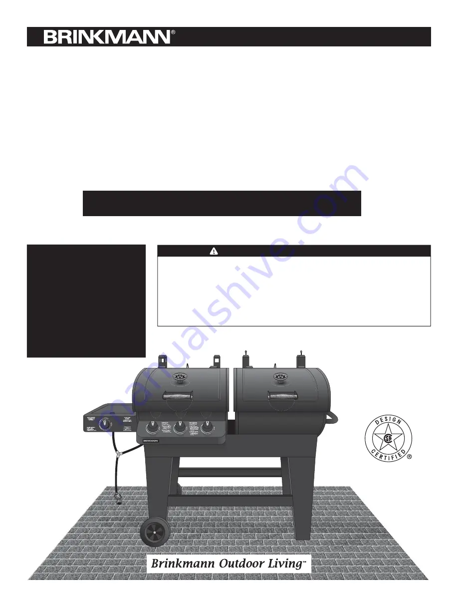 Brinkmann 810-6340-S Owner'S Manual Download Page 1