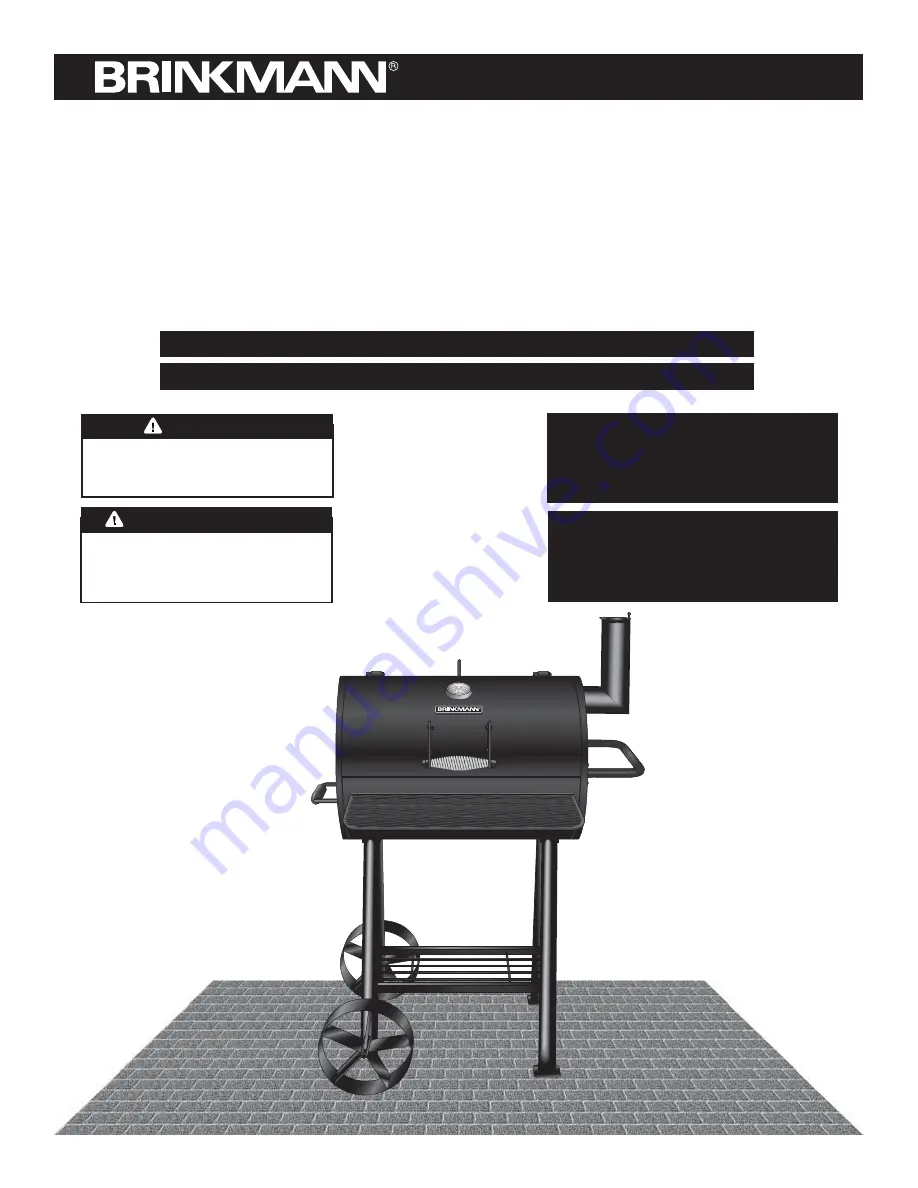 Brinkmann 855-3303-S Owner'S Manual Download Page 1