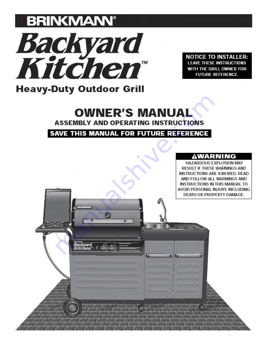 Brinkmann Backyard kitchen Owner'S Manual Download Page 1