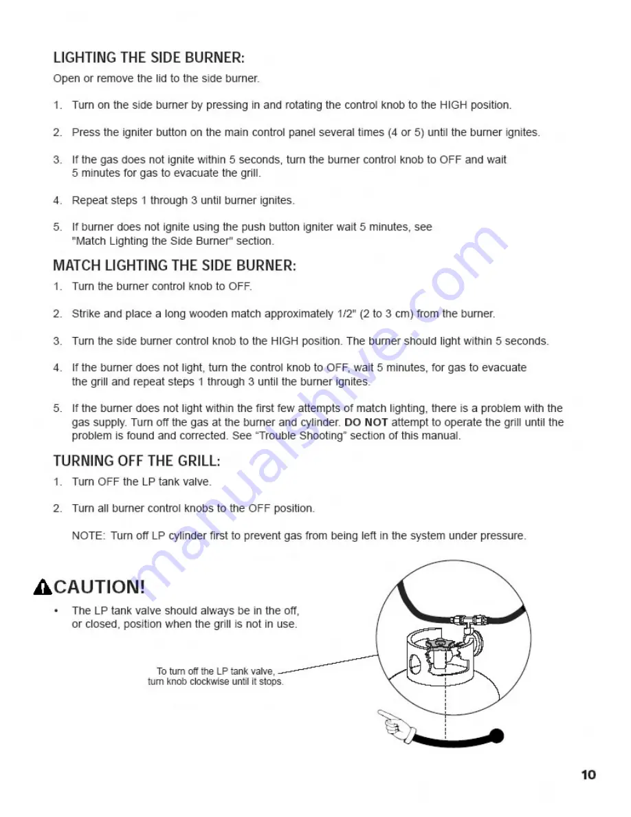 Brinkmann Backyard kitchen Owner'S Manual Download Page 11