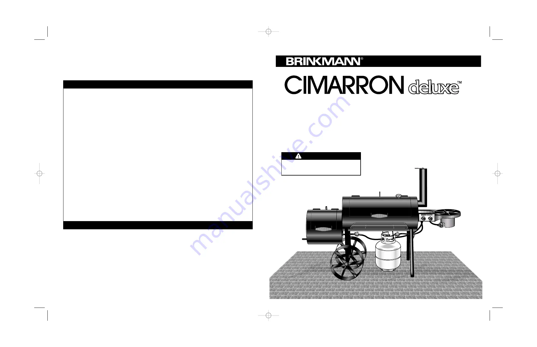 Brinkmann CHARCOAL SMOKER Owner'S Manual Download Page 1