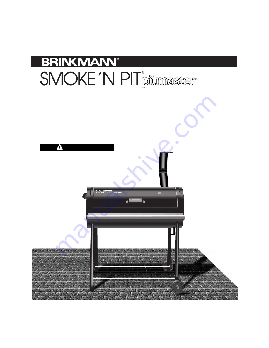 Brinkmann Smoke'N Pit pitmaster Owner'S Manual Download Page 1