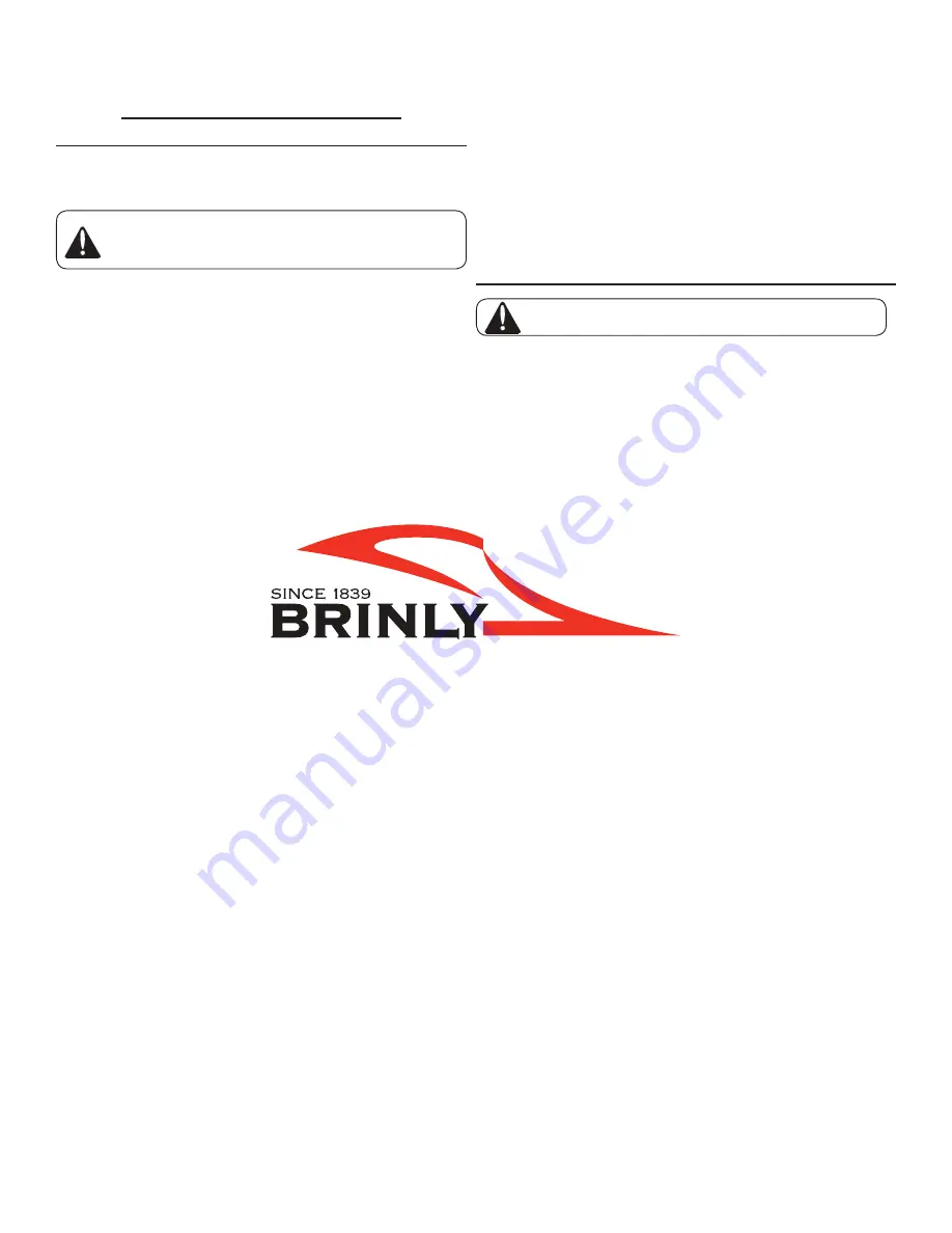 Brinly DTZ-48BH Owner'S Manual Download Page 12