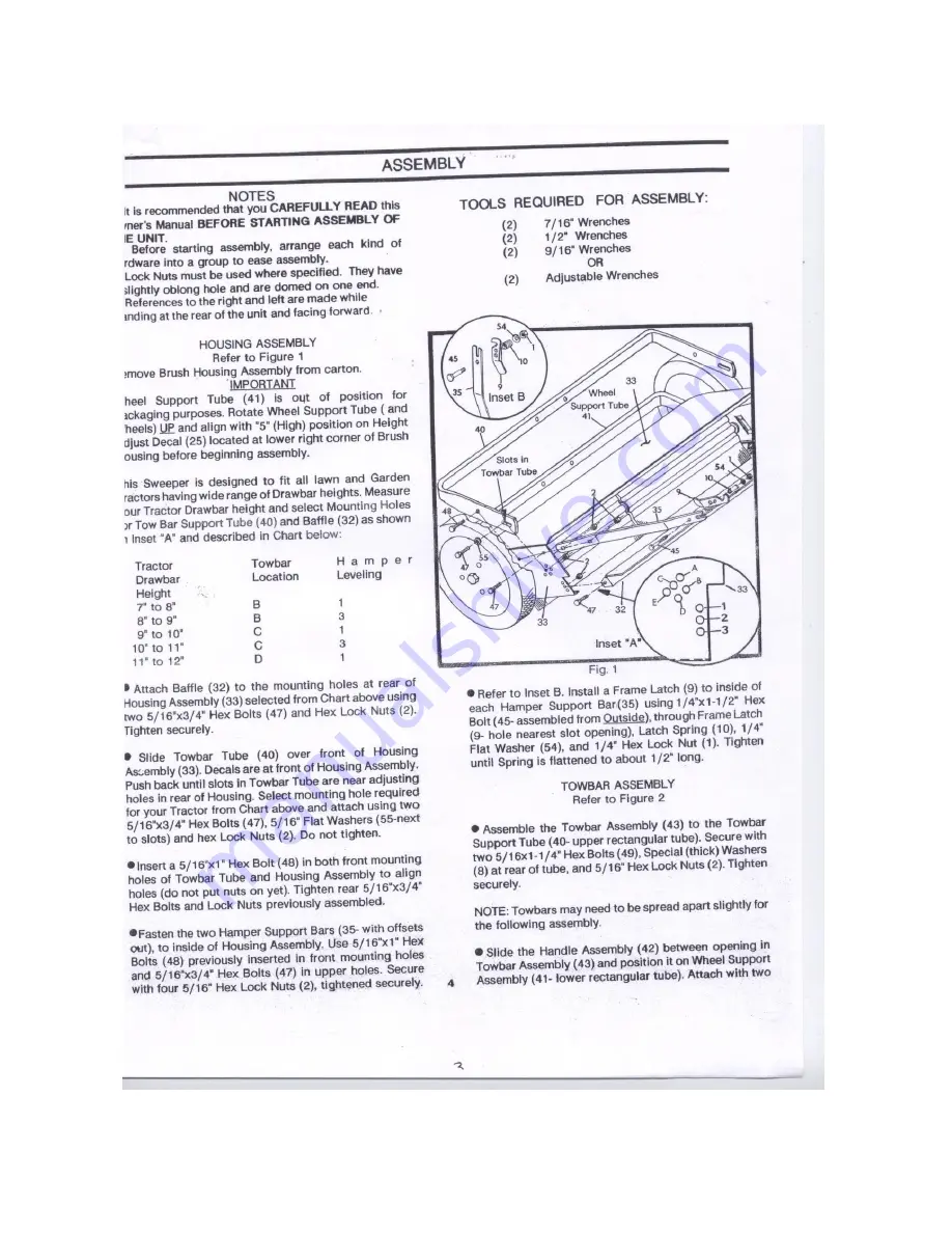 Brinly STS-30 BH Owner'S Manual Download Page 3