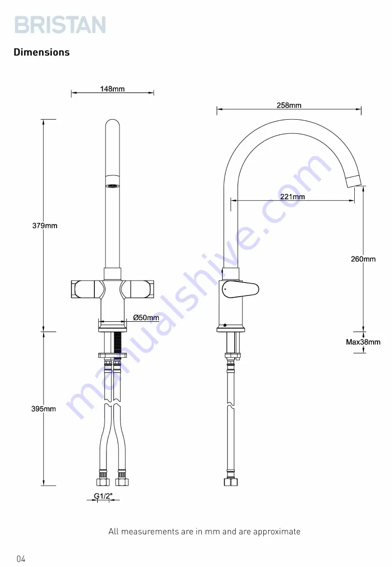 Bristan Quest Easyfit Скачать руководство пользователя страница 4