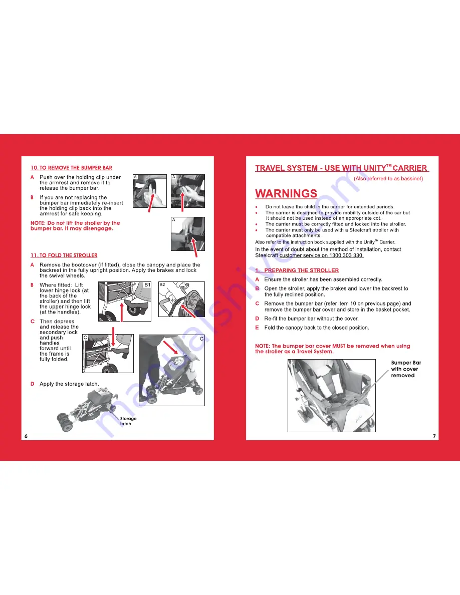 Britax LAYBACK STROLLER Manual Download Page 6