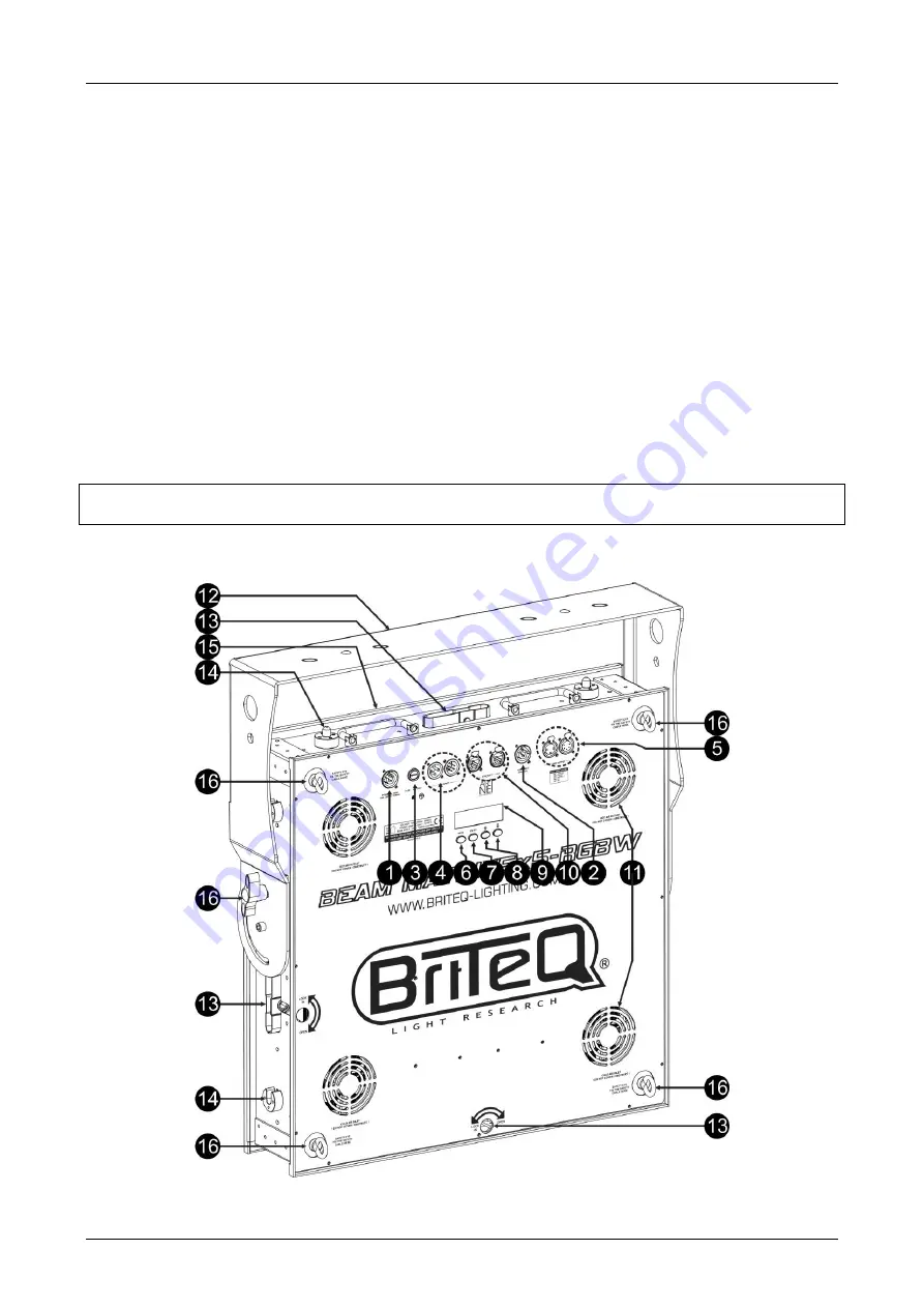 Briteq BEAM MATRIX5x5-RGBW Скачать руководство пользователя страница 5