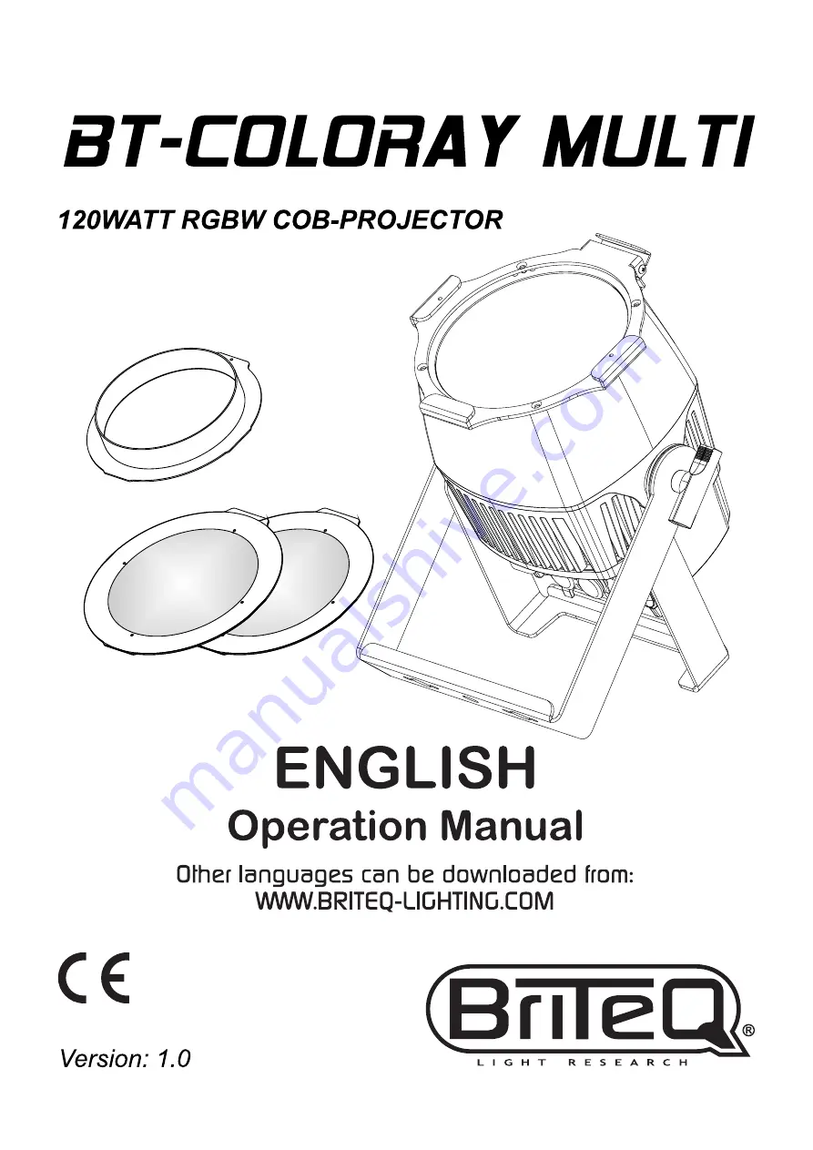 Briteq BT-COLORAY MULTI Скачать руководство пользователя страница 1