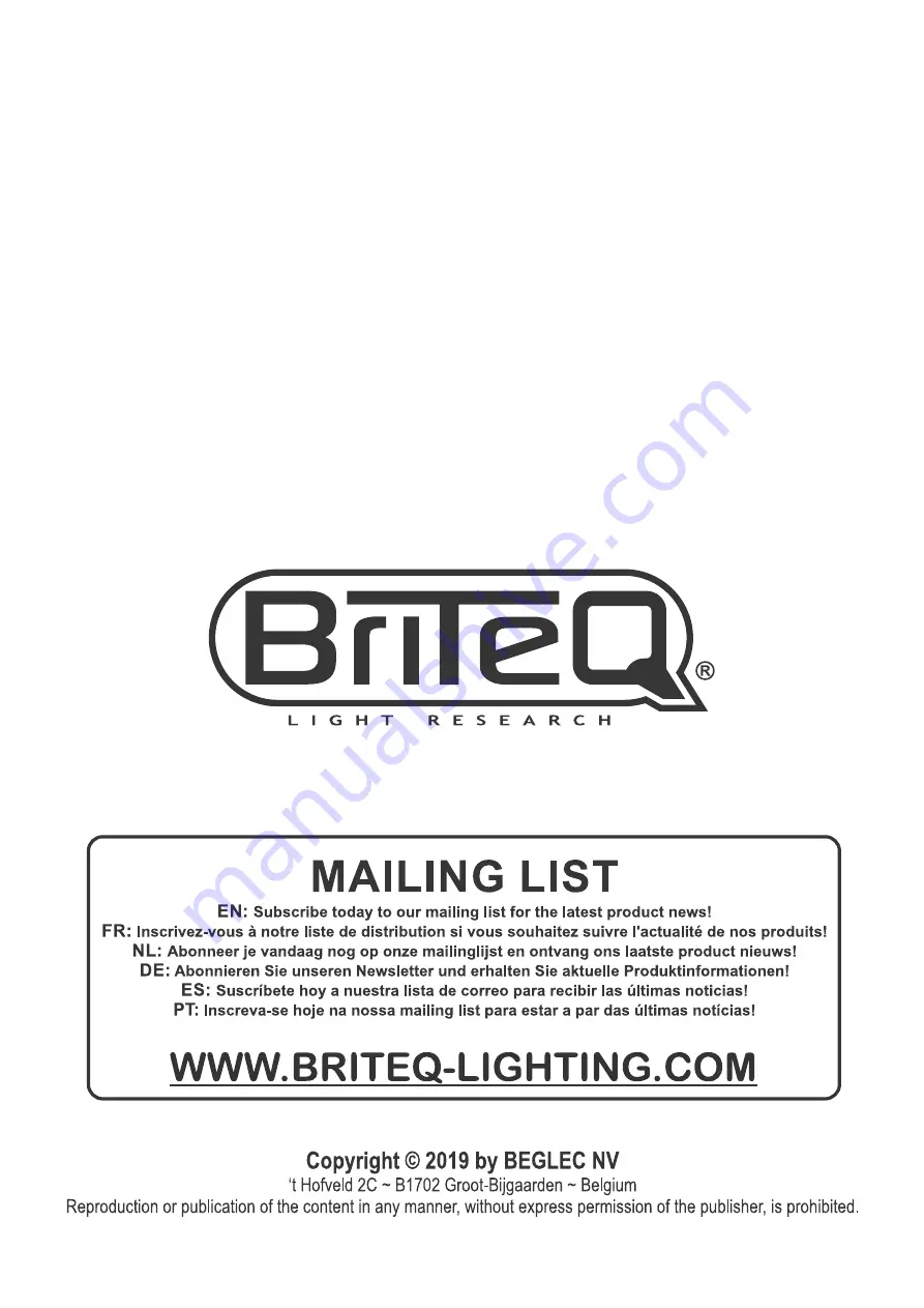 Briteq BT-H2FOG II Operation Manual Download Page 8