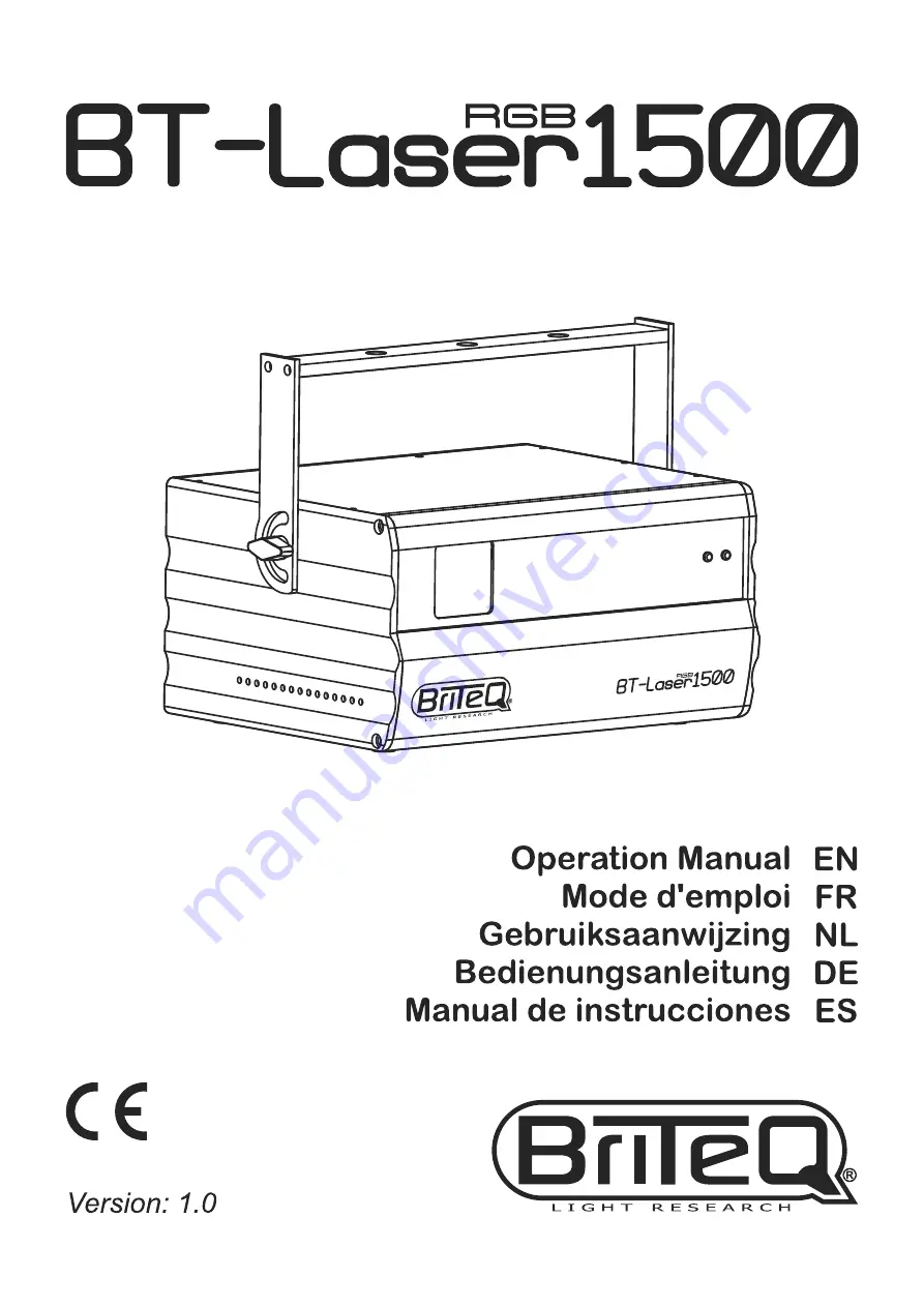Briteq BT-LASER1500 RGB Скачать руководство пользователя страница 1