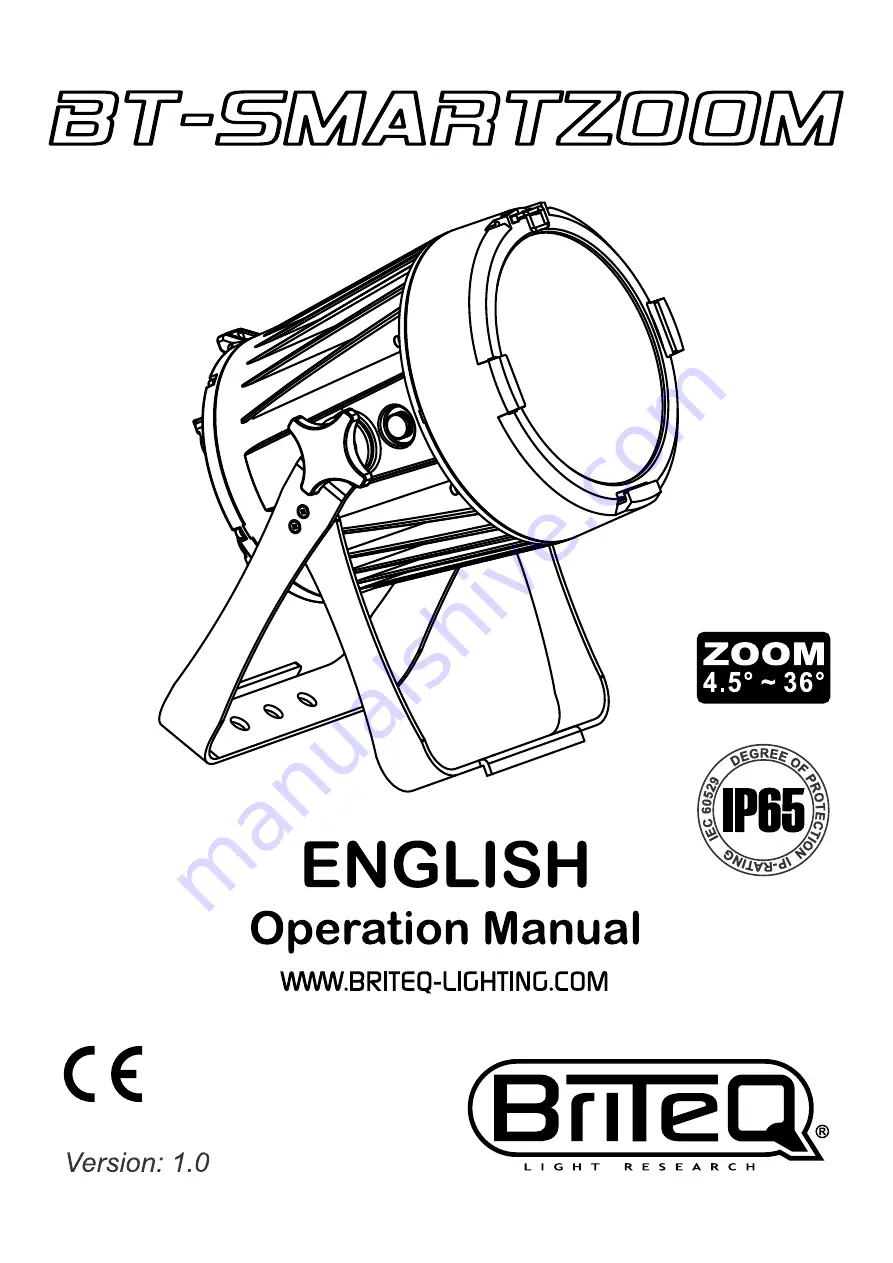 Briteq BT-SMARTZOOM Скачать руководство пользователя страница 1