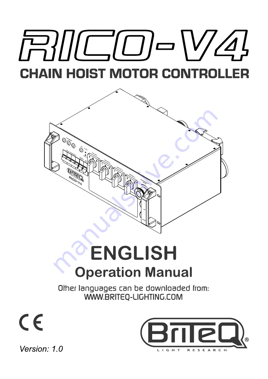 Briteq RICO-V4 Скачать руководство пользователя страница 1