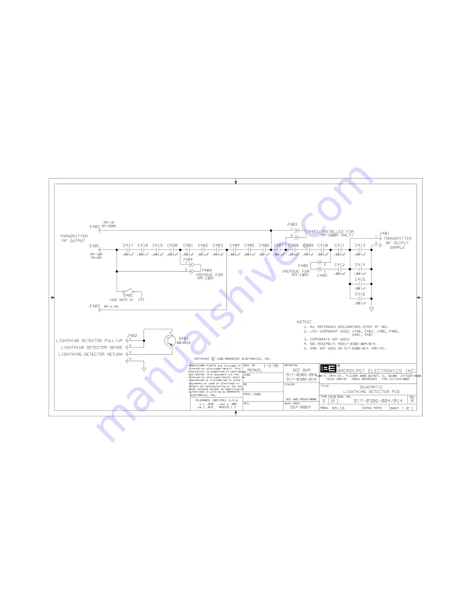 Broadcast Electronics AM-2.5E Скачать руководство пользователя страница 210