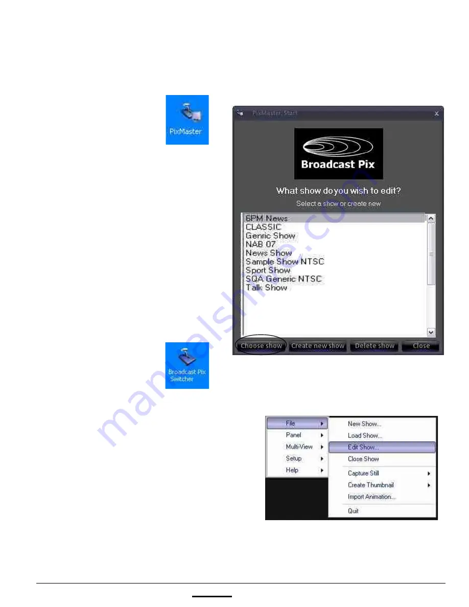 Broadcast Pix Flint LE 1000 Operator'S Manual Download Page 105