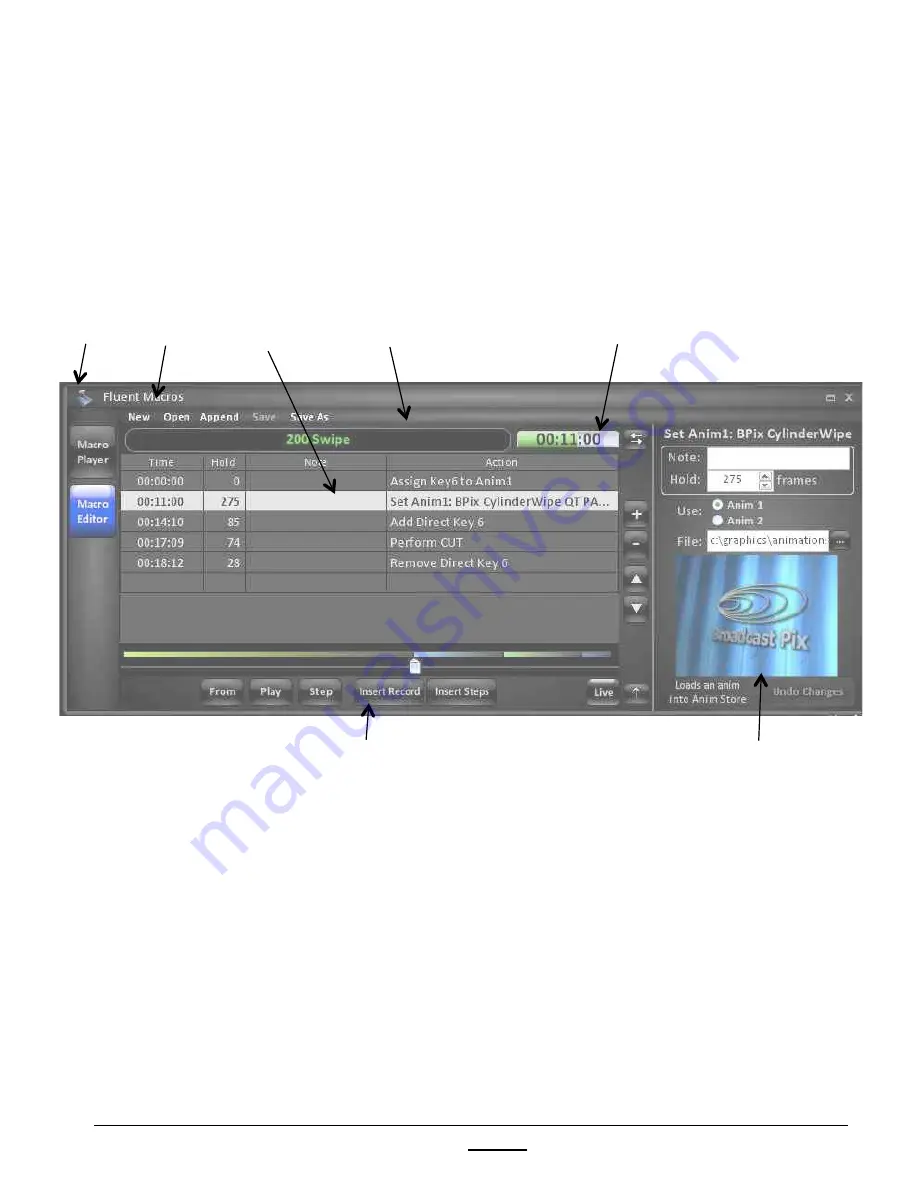 Broadcast Pix Mica 2000 Operator'S Manual Download Page 198