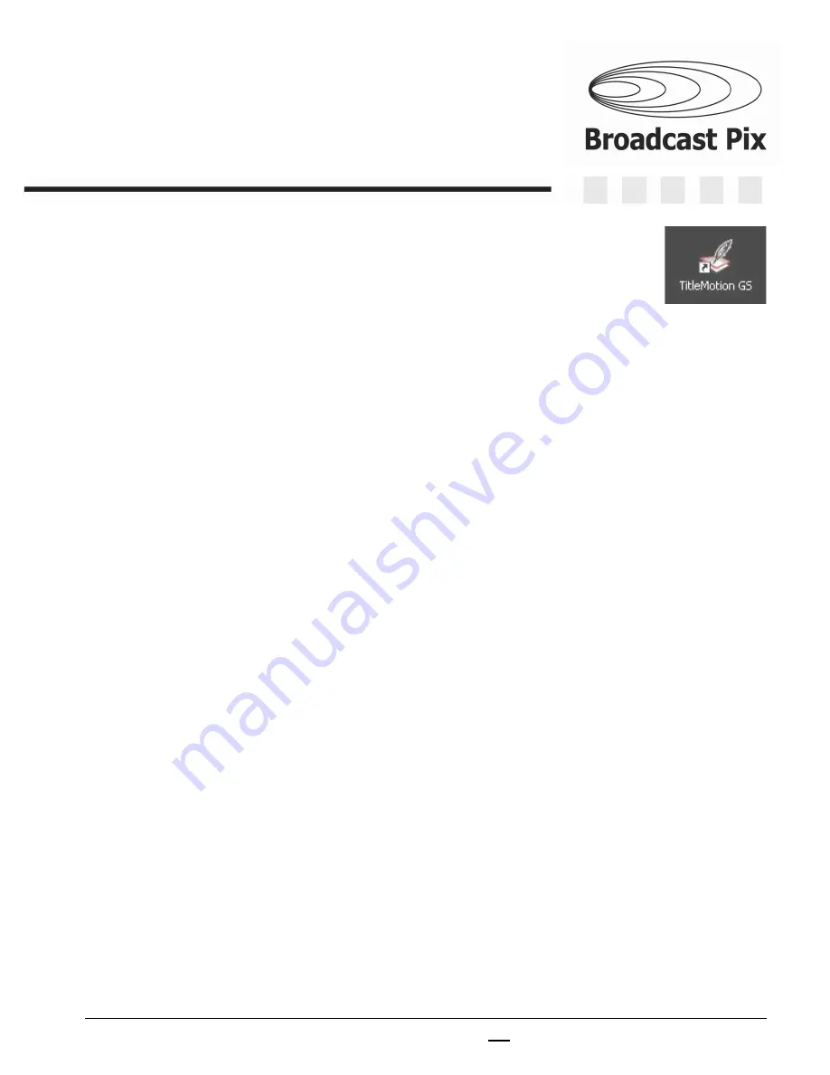 Broadcast Pix Slate 5008G Operator'S Manual Download Page 227