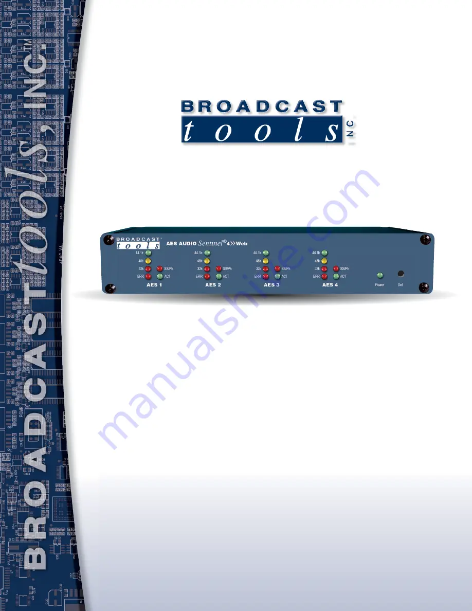 Broadcast Tools AES Audio Sentinel 4 Скачать руководство пользователя страница 1