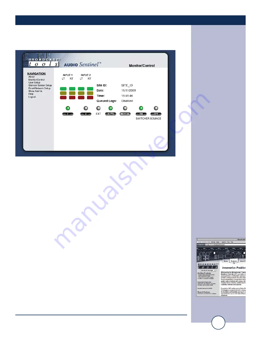 Broadcast Tools Audio Sentinel Скачать руководство пользователя страница 11