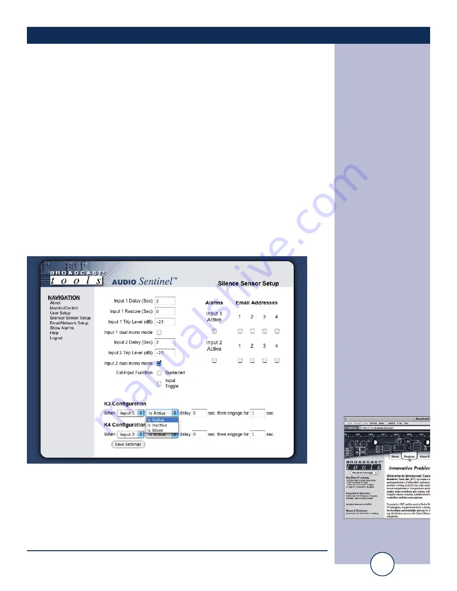 Broadcast Tools Audio Sentinel Installation And Operation Manual Download Page 13