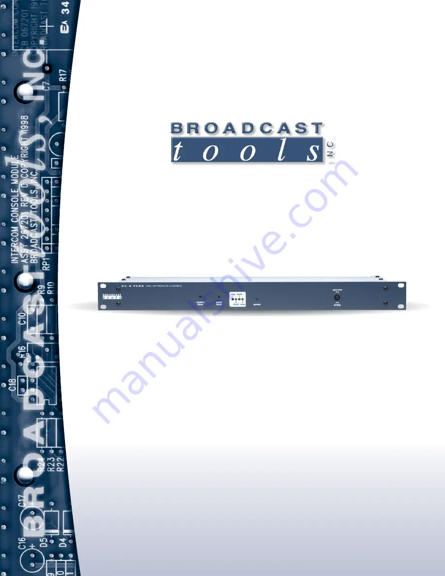 Broadcast Tools DC-8 Plus Installation And Operation Manual Download Page 1