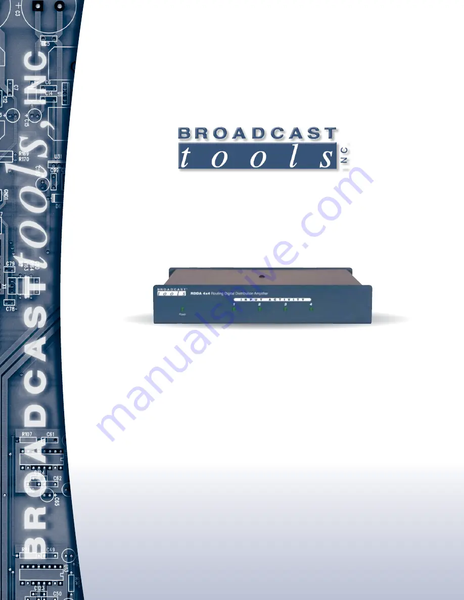 Broadcast Tools RDDA 4x4 Installation And Operation Manual Download Page 1