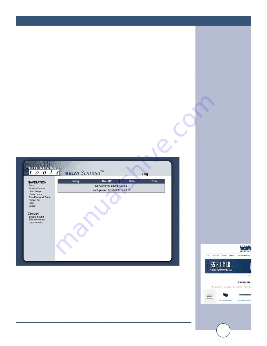 Broadcast Tools Relay Sentinel Series Installation And Operation Manual Download Page 15