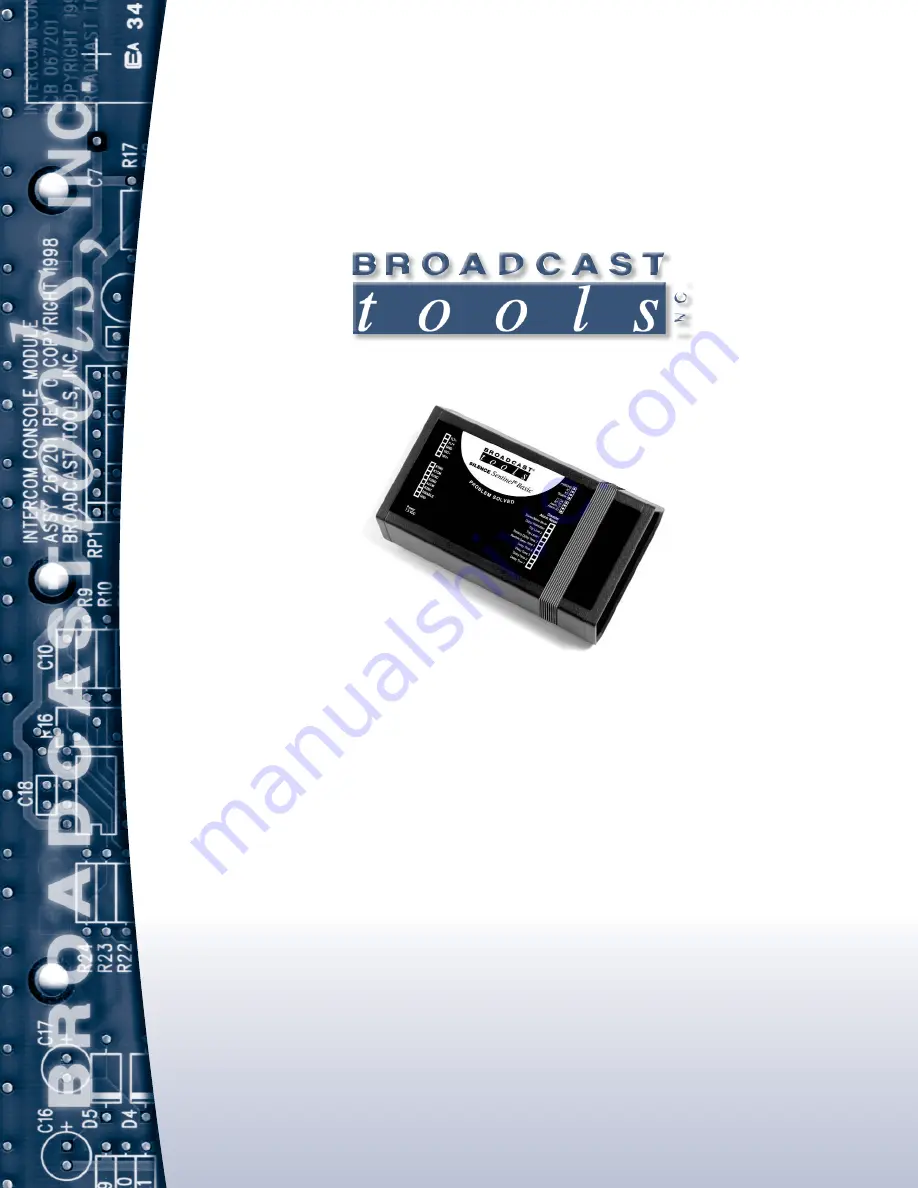 Broadcast Tools Silence Sentinel Basic Скачать руководство пользователя страница 1