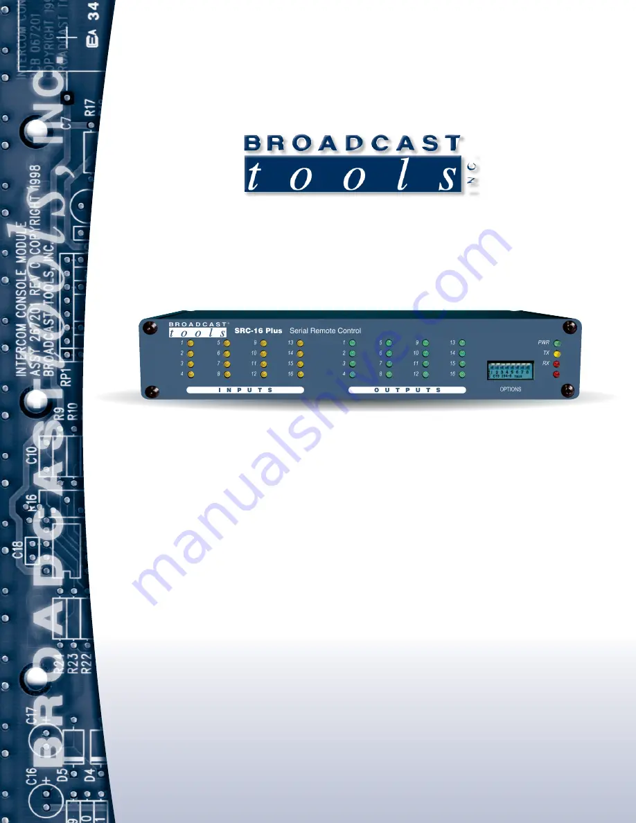 Broadcast Tools SRC-16 Plus Скачать руководство пользователя страница 1