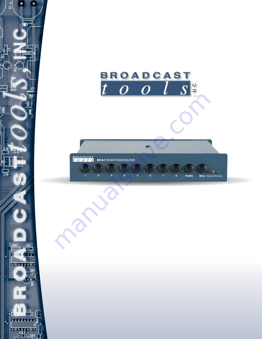 Broadcast Tools SS 8.1 II Installation And Operation Manual Download Page 1