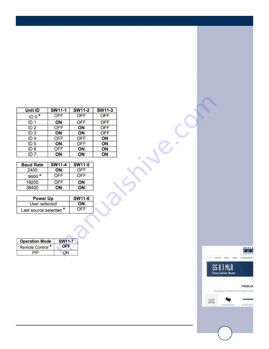 Broadcast Tools SS 8.1 MLR Installation And Operation Manual Download Page 9