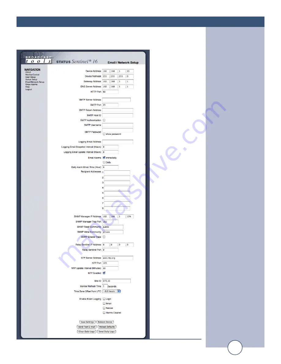 Broadcast Tools Status Sentinel 16 Installation And Operation Manual Download Page 14