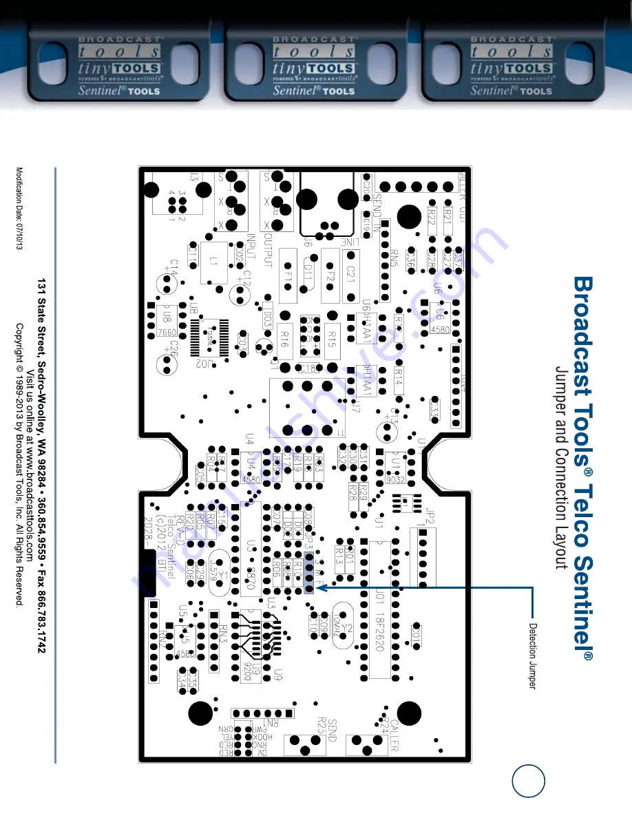 Broadcast Tools Telco Sentinel Installation And Operation Manual Download Page 11