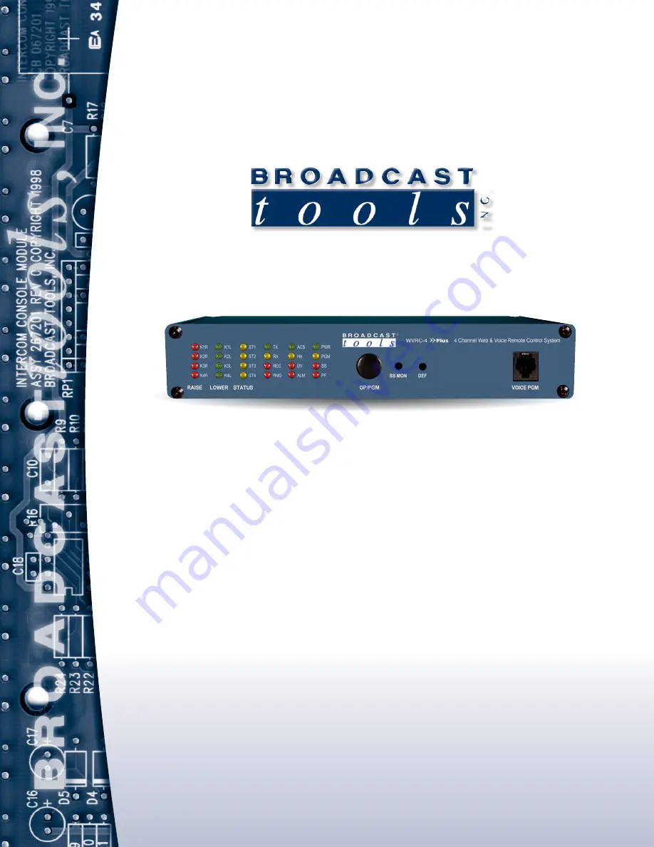 Broadcast Tools WVRC-4 Plus Скачать руководство пользователя страница 1