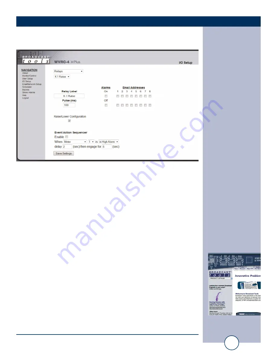 Broadcast Tools WVRC-4 Plus Installation And Operation Manual Download Page 23