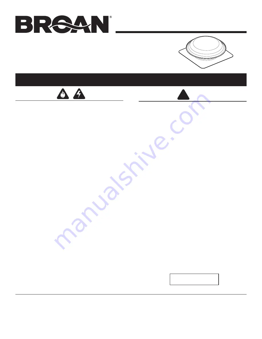 Broan 345 Скачать руководство пользователя страница 1