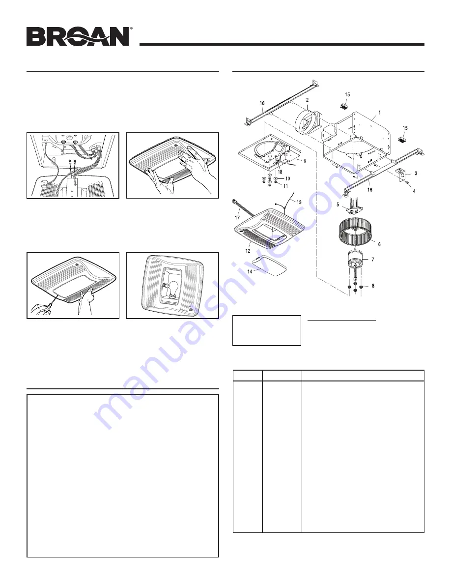 Broan QTX110SL Installation Manual Download Page 4