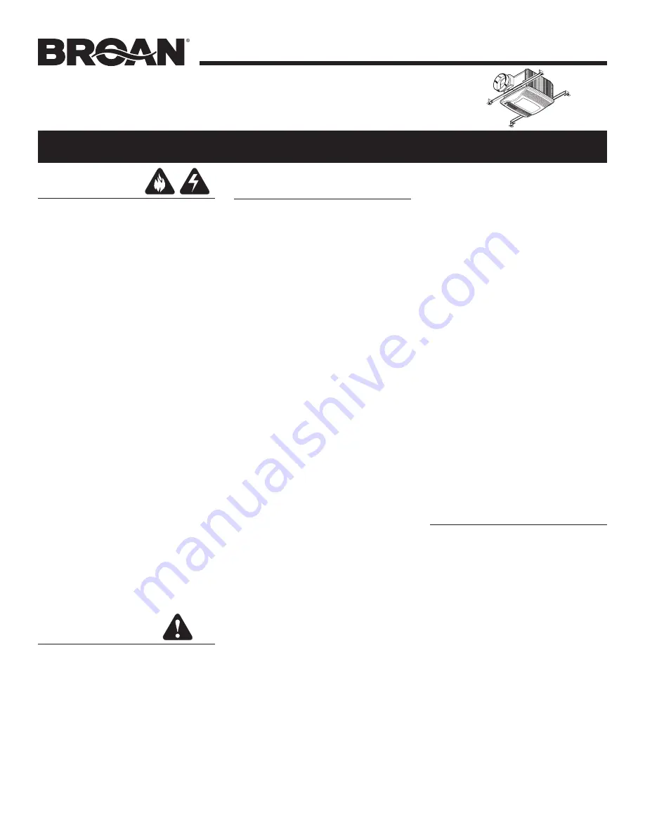 Broan QTXE110SFLT Скачать руководство пользователя страница 5