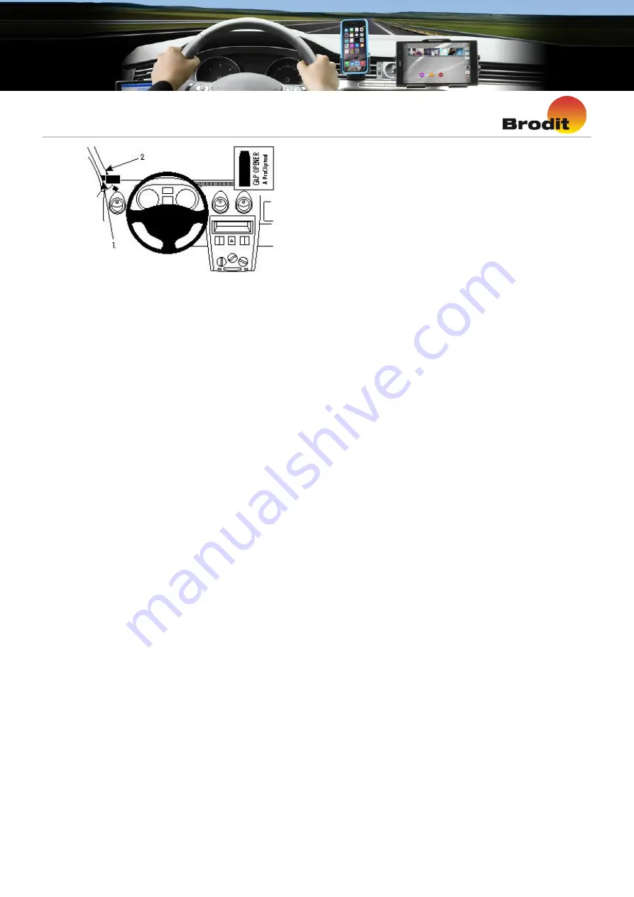 Brodit 804166 ProClip Quick Manual Download Page 1